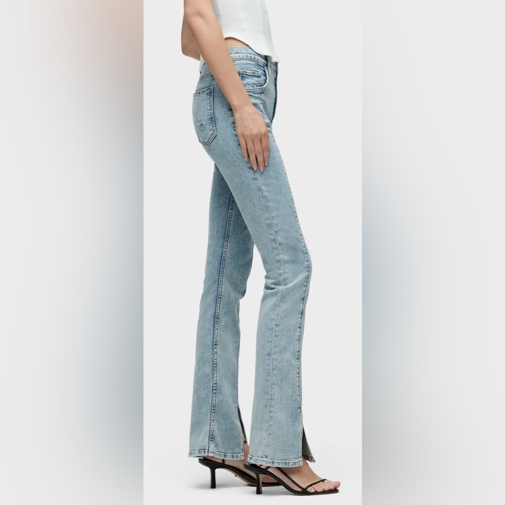 Hudson Barbara High Rose Baby bootcut Jean with slit hem. Women’s size 31 new - Picture 5 of 13